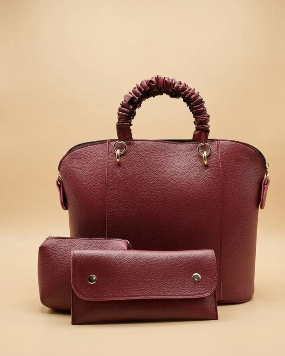 3 Piece Alora Tote Bag - Maroon, view 1