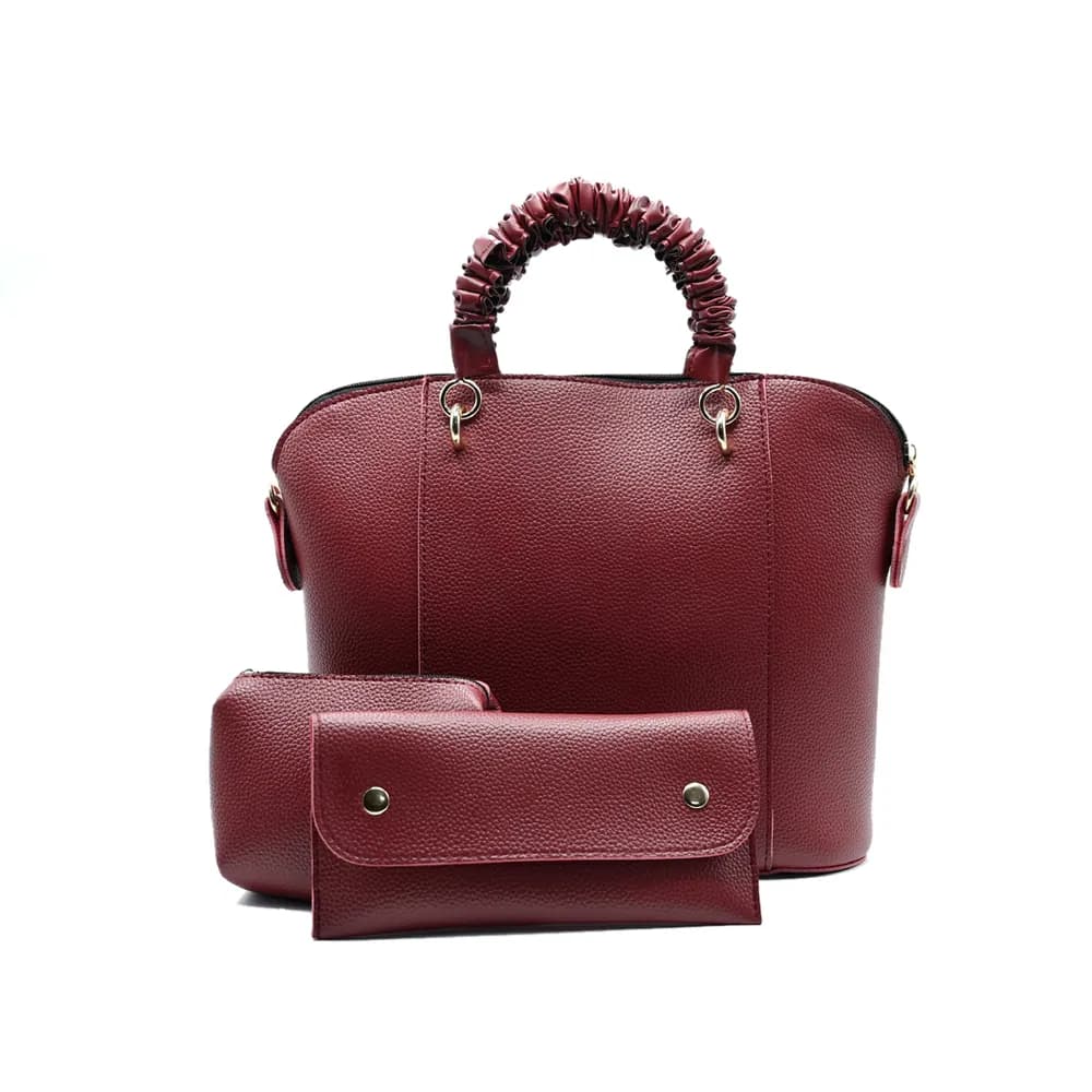 3 Piece Alora Tote Bag - Maroon, view 2