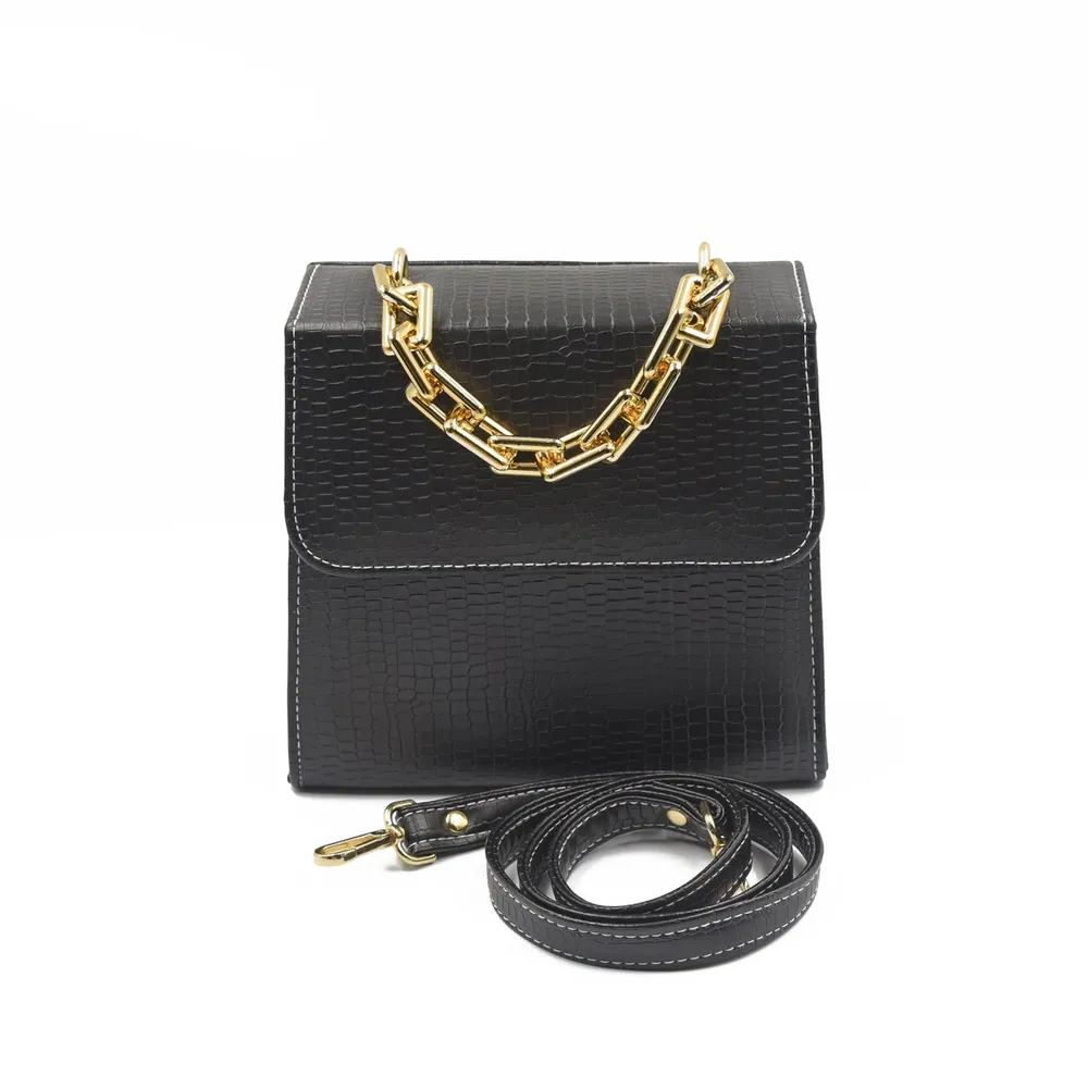 Clasique Handbag - Black, view 3