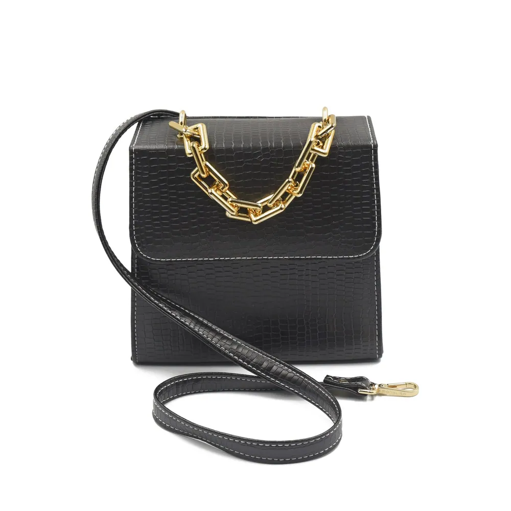 Clasique Handbag - Black, view 4