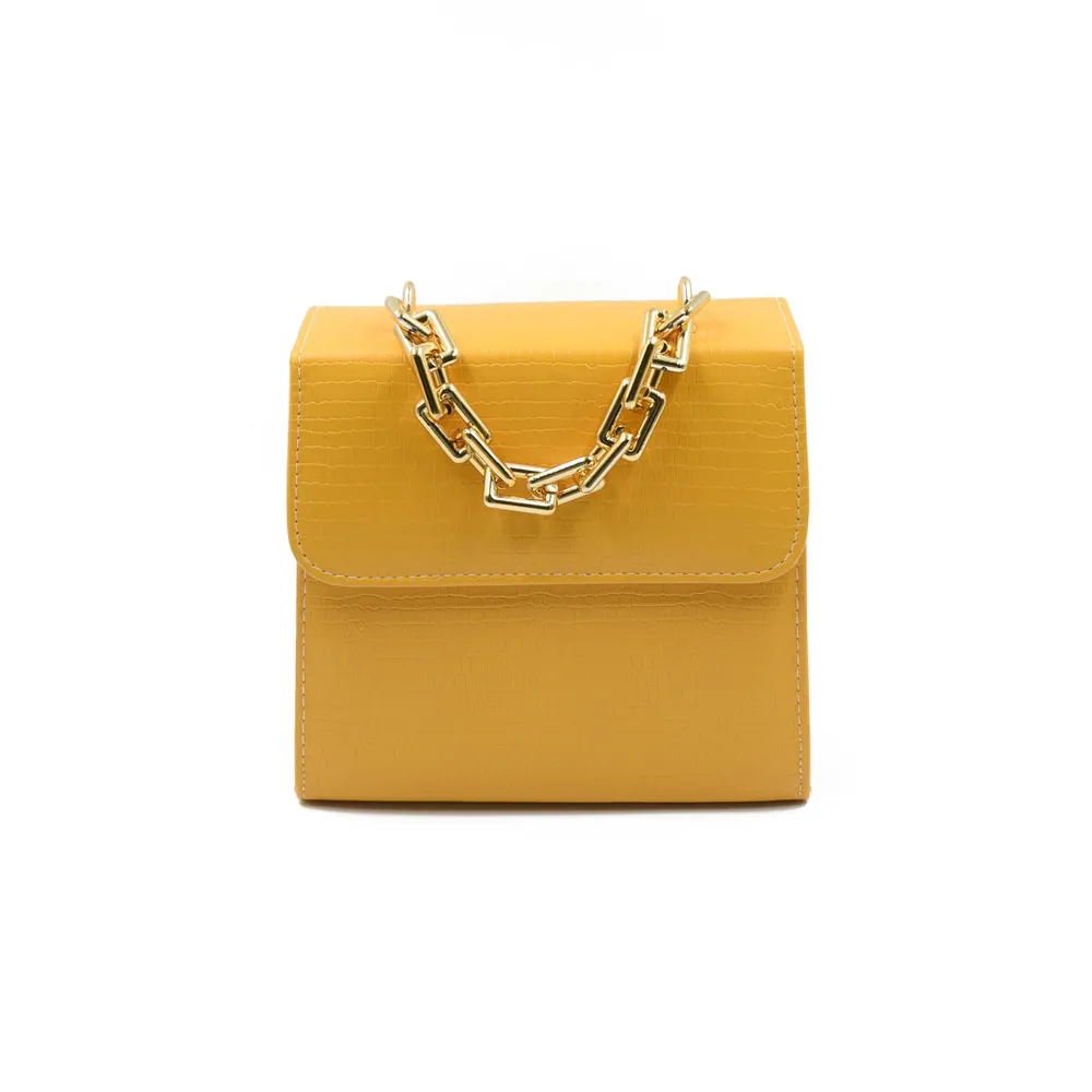 Clasique Handbag - Yellow, view 3