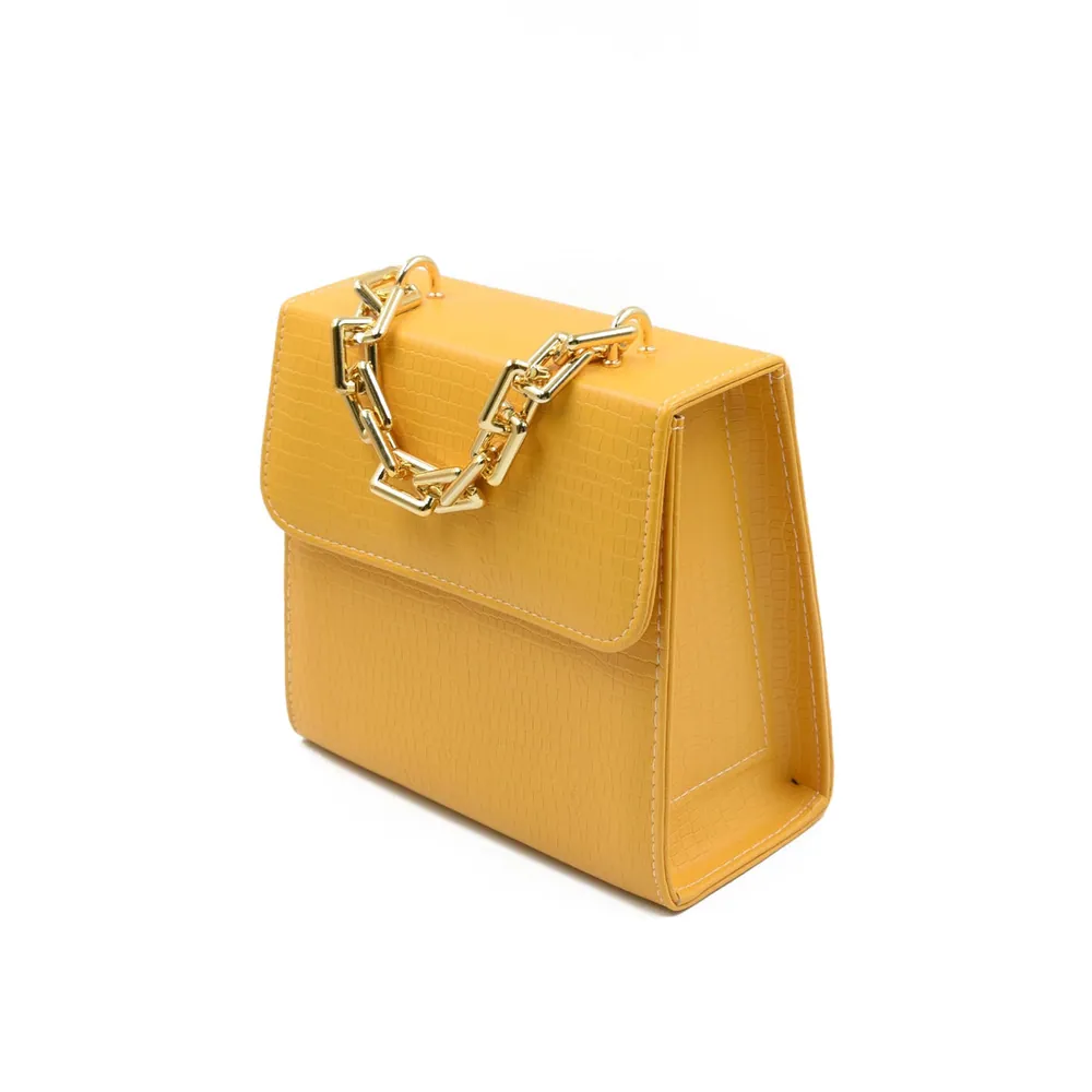 Clasique Handbag - Yellow, view 4