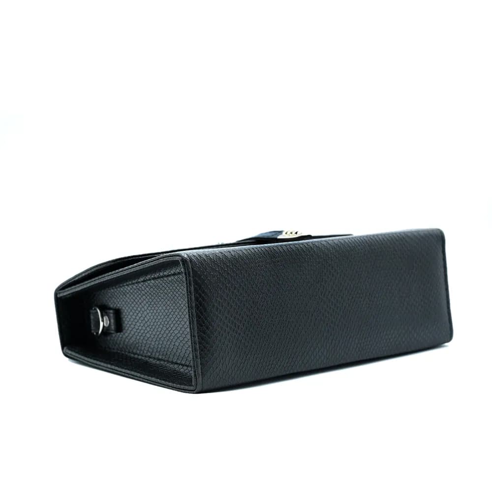 Classic Square Top Handle Bag - Black, view 4
