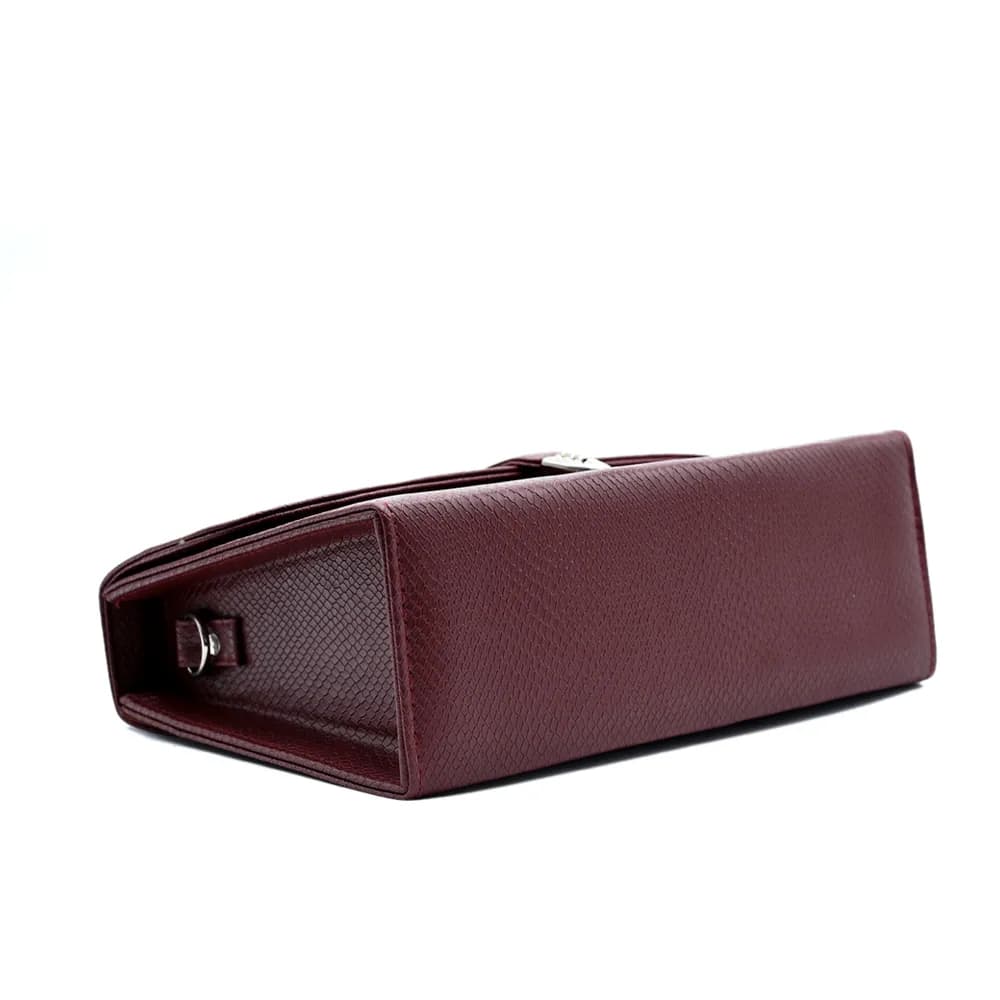 Classic Square Top Handle Bag - Mehroon, view 4