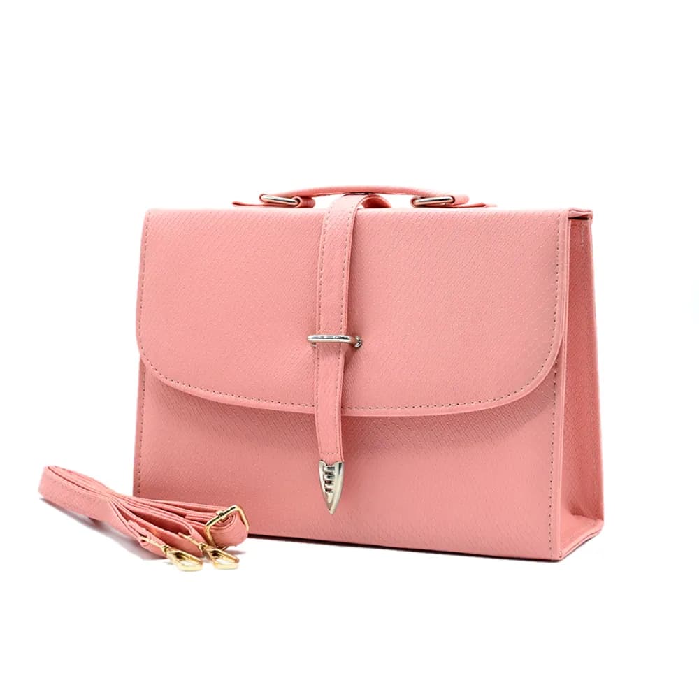 Classic Square Top Handle Bag - Pink, view 3