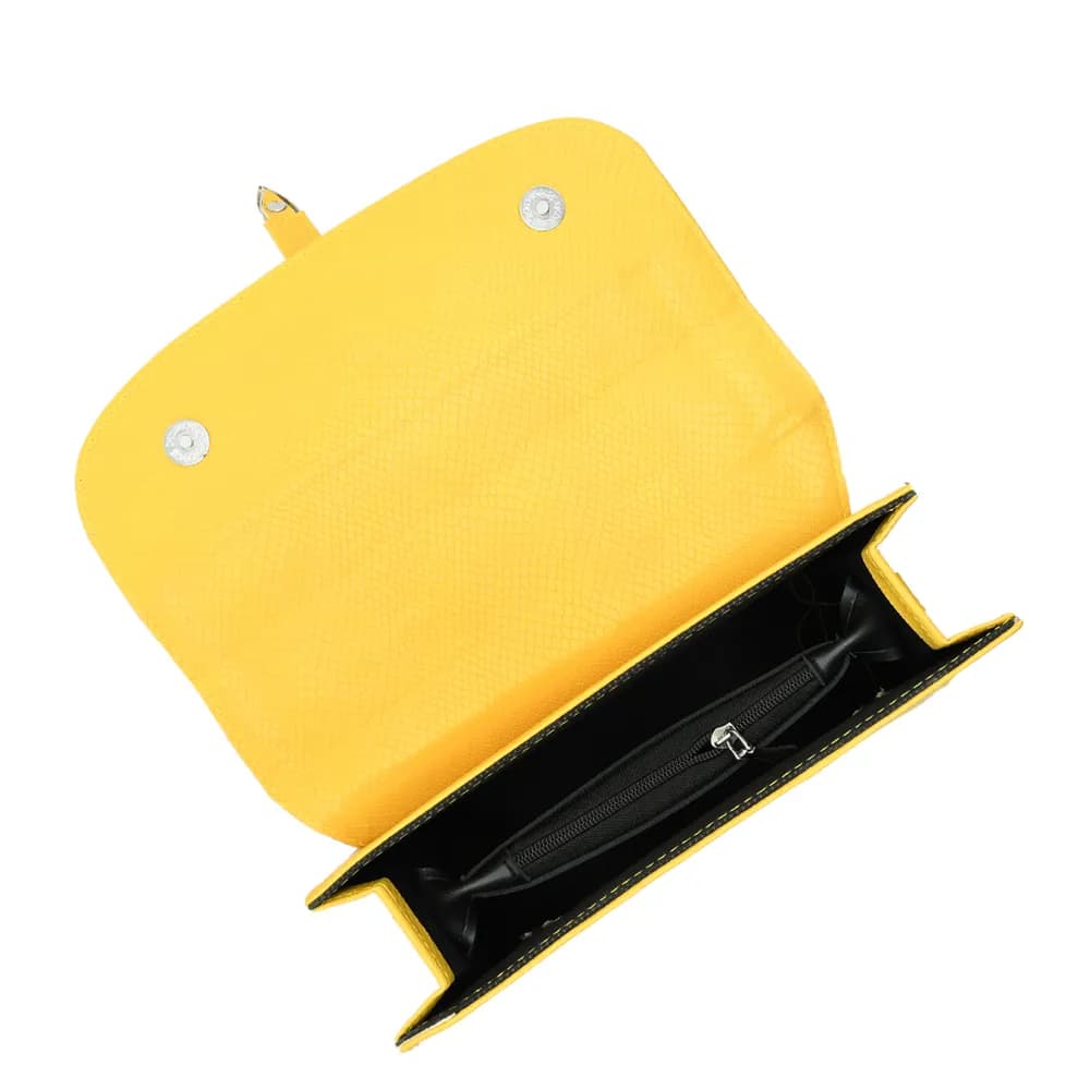 Classic Square Top Handle Bag - Yellow, view 5