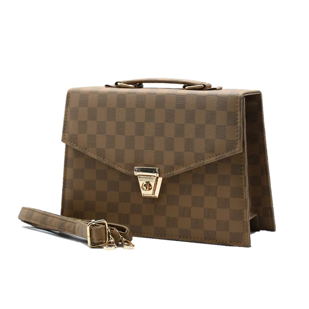 Classic Square Tote – Brown, view 3
