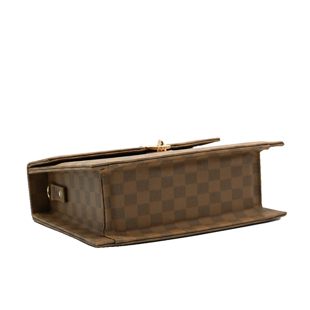 Classic Square Tote – Brown, view 5