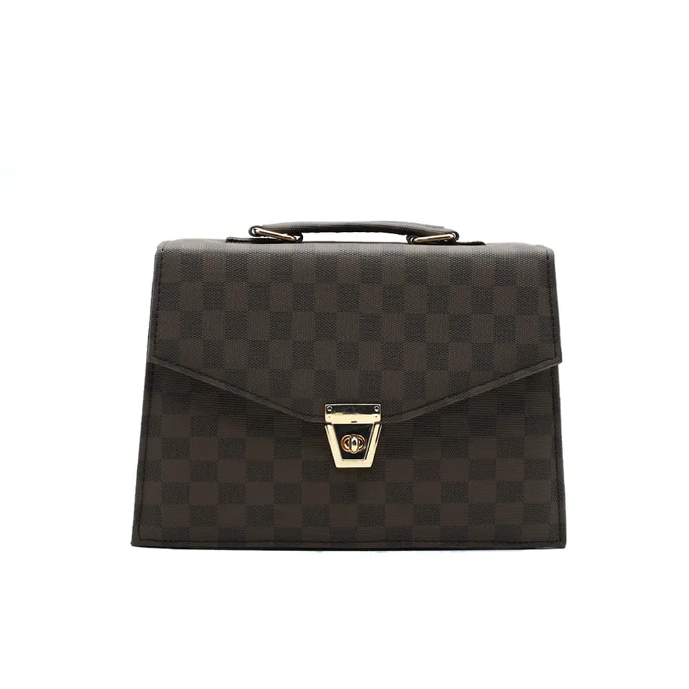 Classic Square Tote – Chocolate Brown, view 2