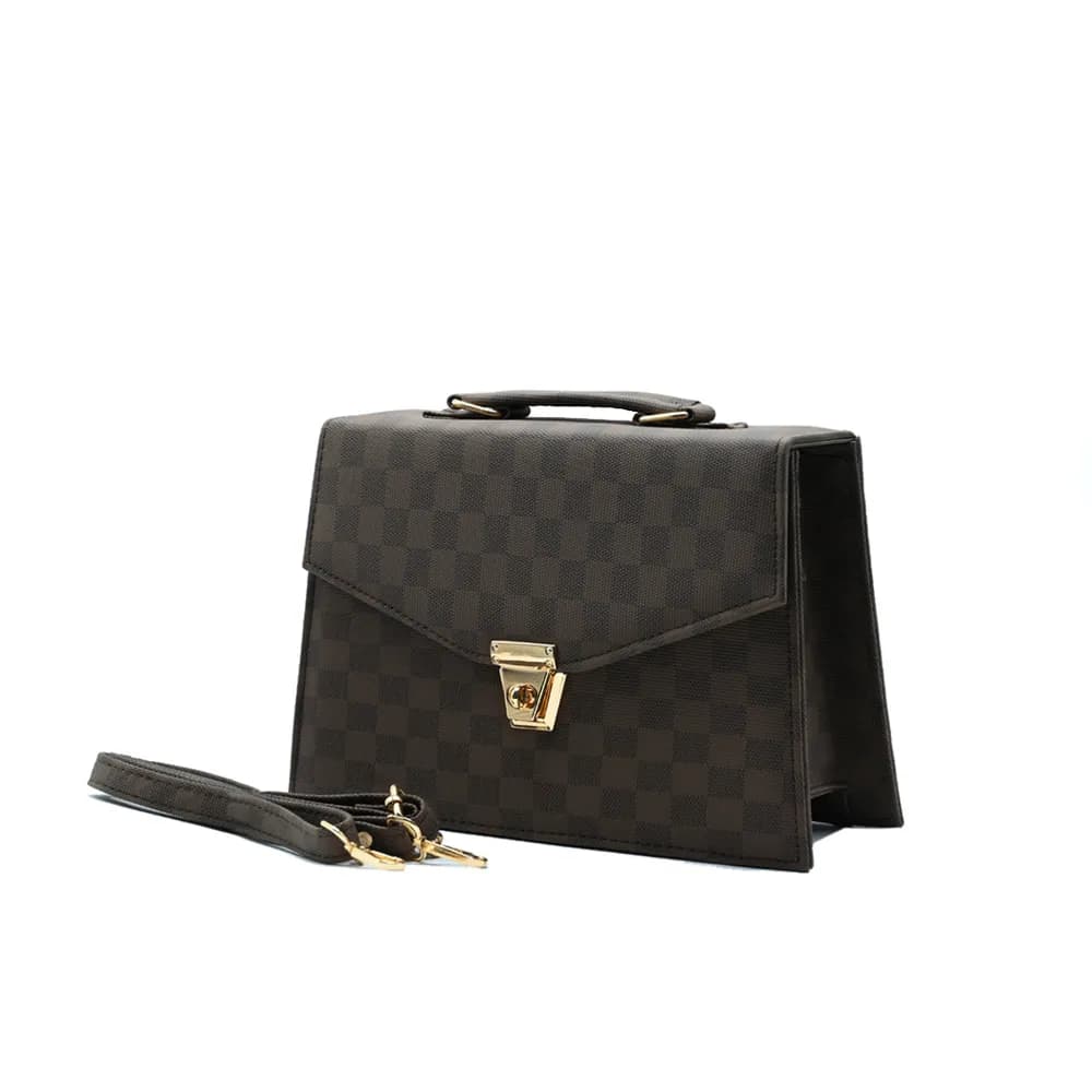 Classic Square Tote – Chocolate Brown, view 3