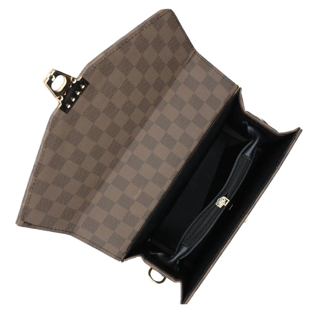 Classic Square Tote – Chocolate Brown, view 5