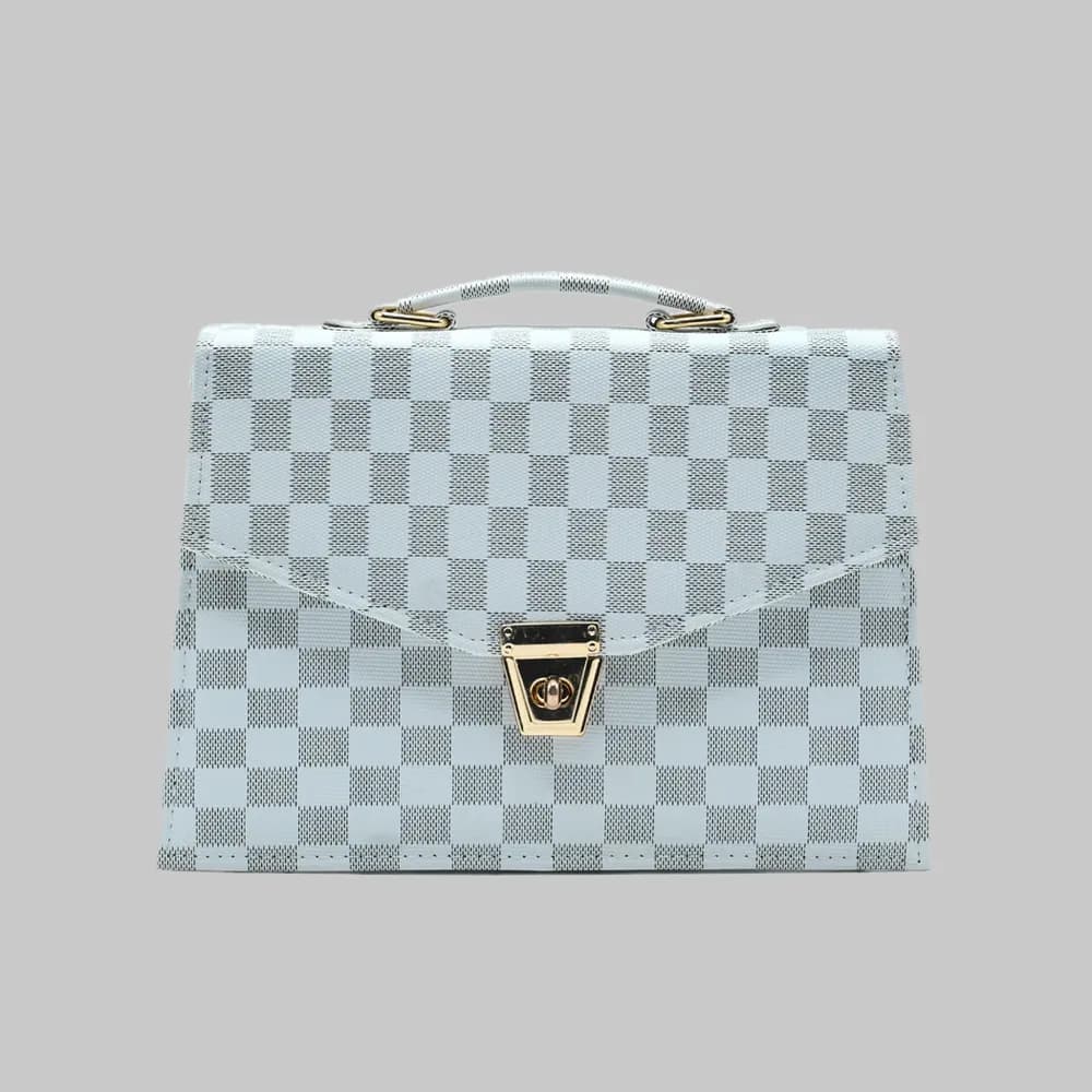 Classic Square Tote – White, view 1
