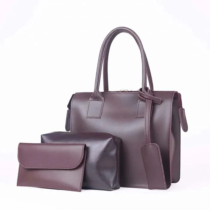 Clever set of 3 Bag Chocolate Brown, view 3