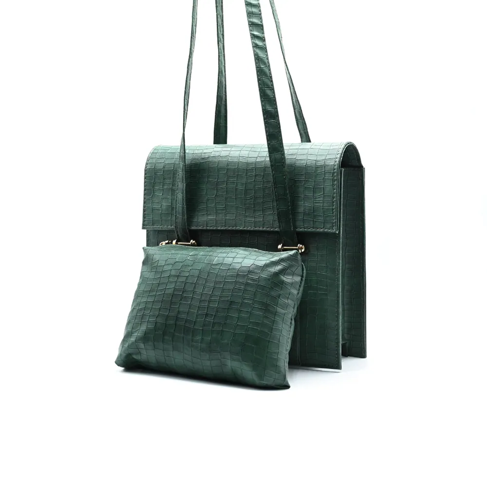 Demin Bag - Greenish, view 2