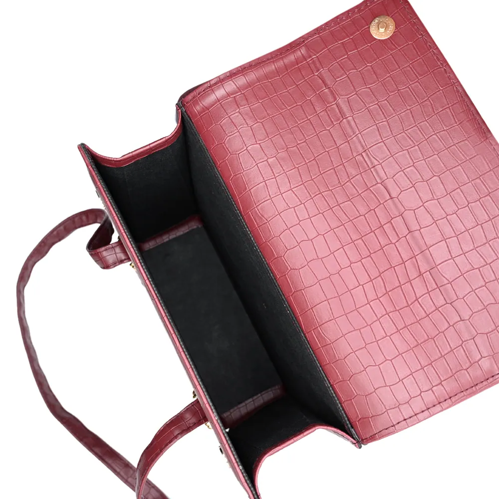 Demin Bag - Mehroon, view 5