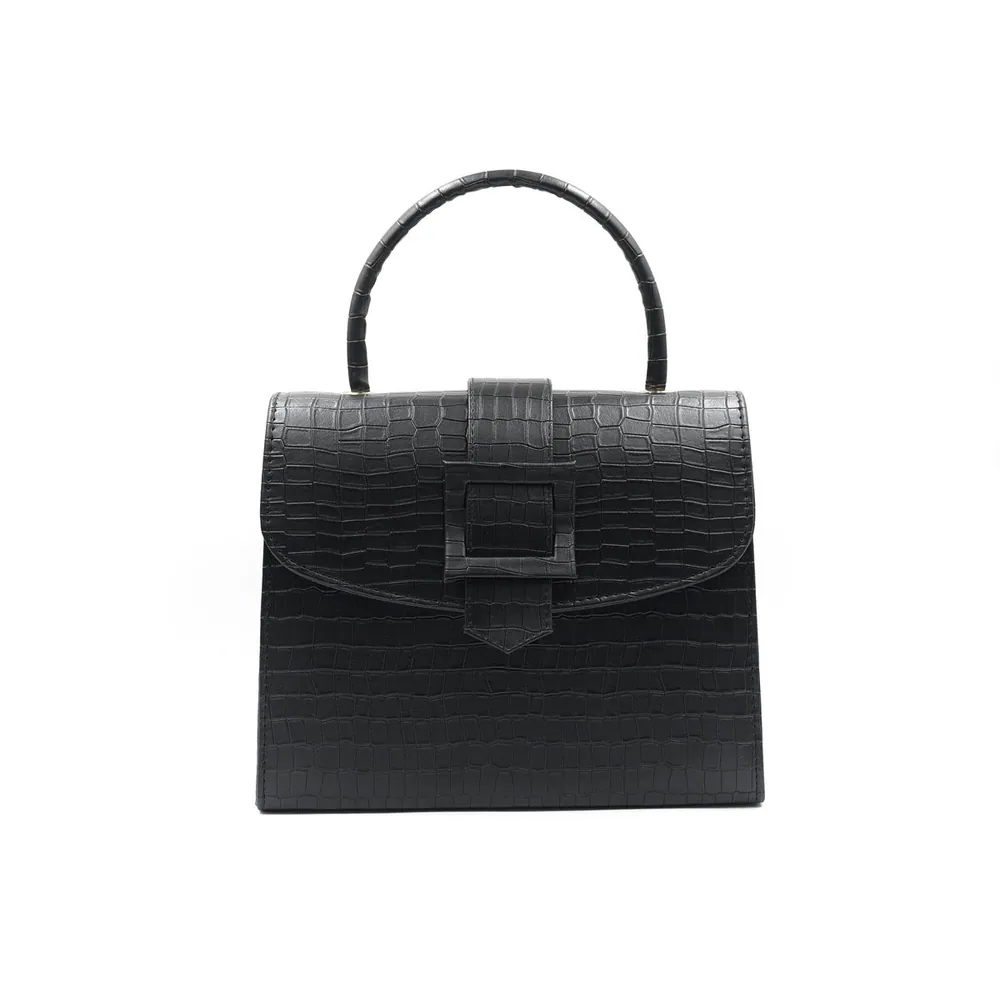 Formal Leather Woman Handbag - Black, view 3