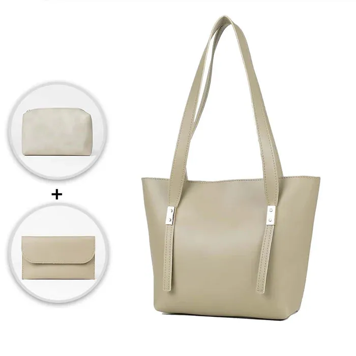 Grace Trio Handbag Set of 3 Beige, view 2