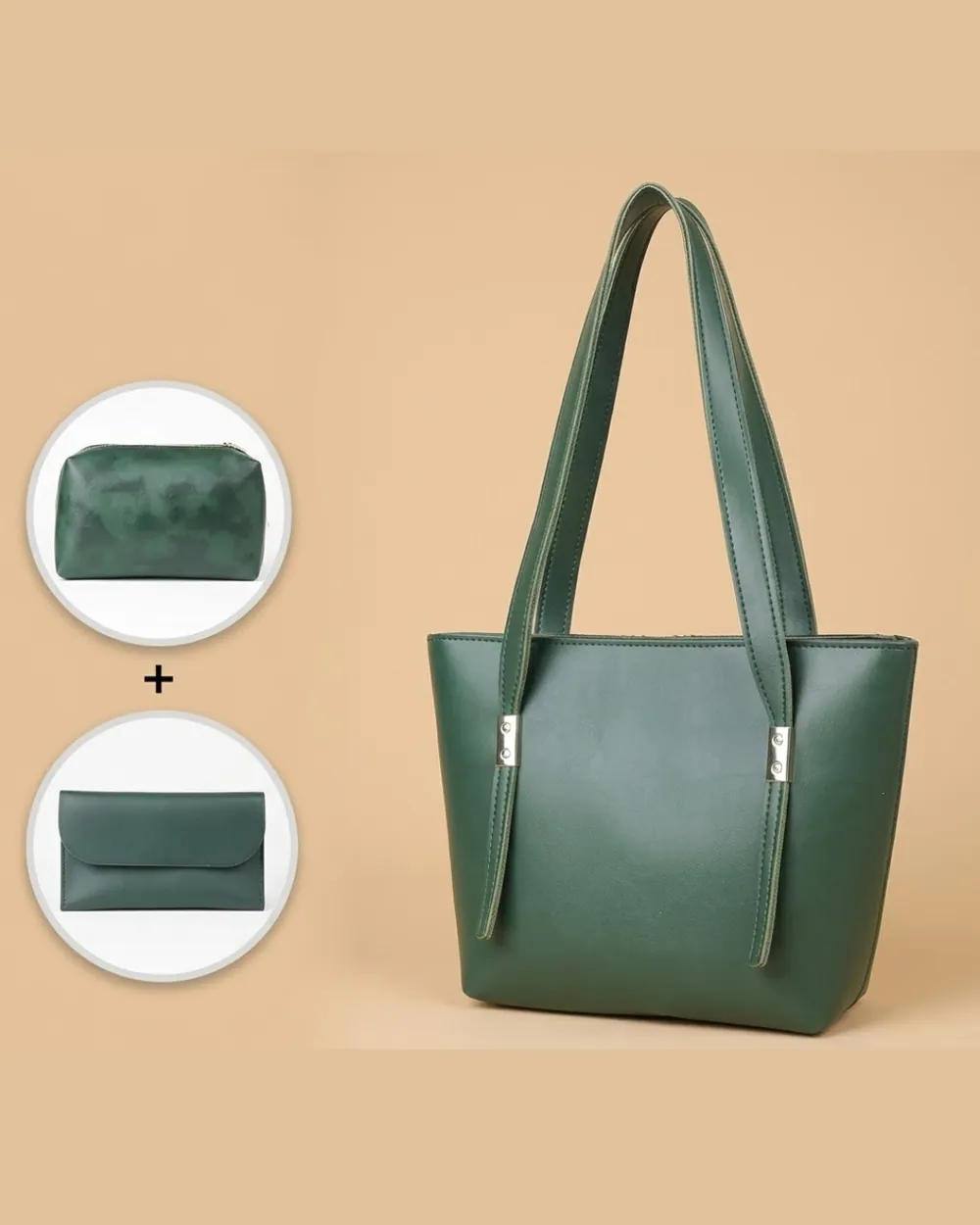 Grace Trio Handbag Set of 3 Green, view 1