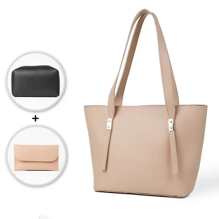 Grace Trio Handbag Set of 3 Peach, view 2