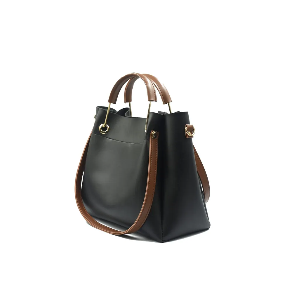 Quaint Top Handle Tote Bag - Black, view 4