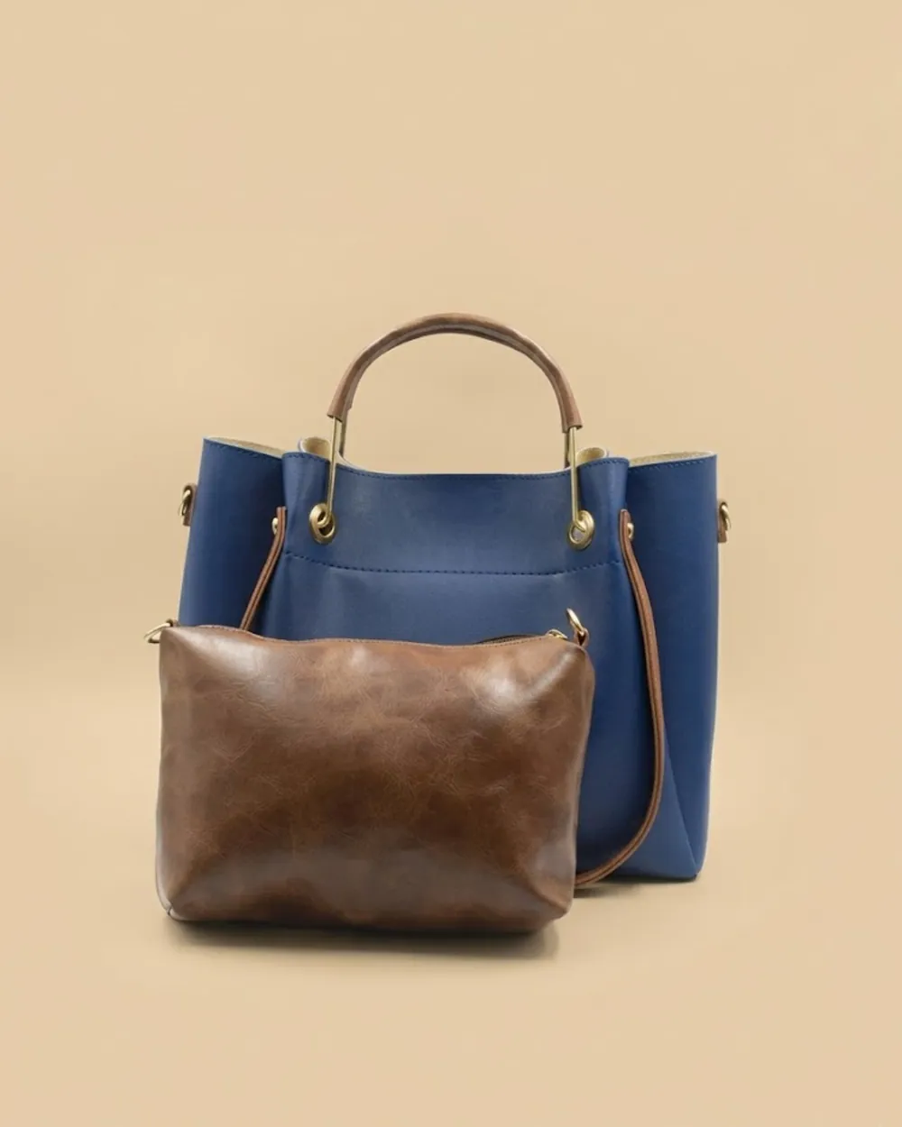 Quaint Top Handle Tote Bag - Blue, view 1