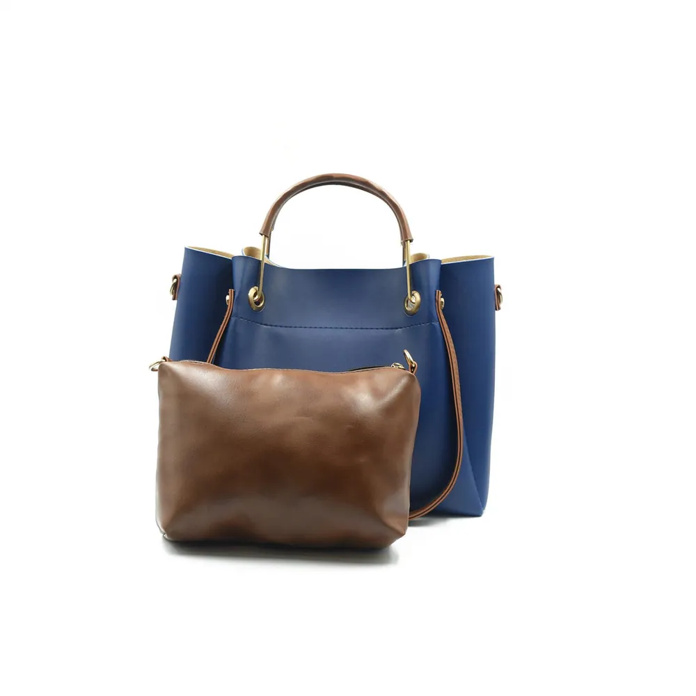 Quaint Top Handle Tote Bag - Blue, view 2
