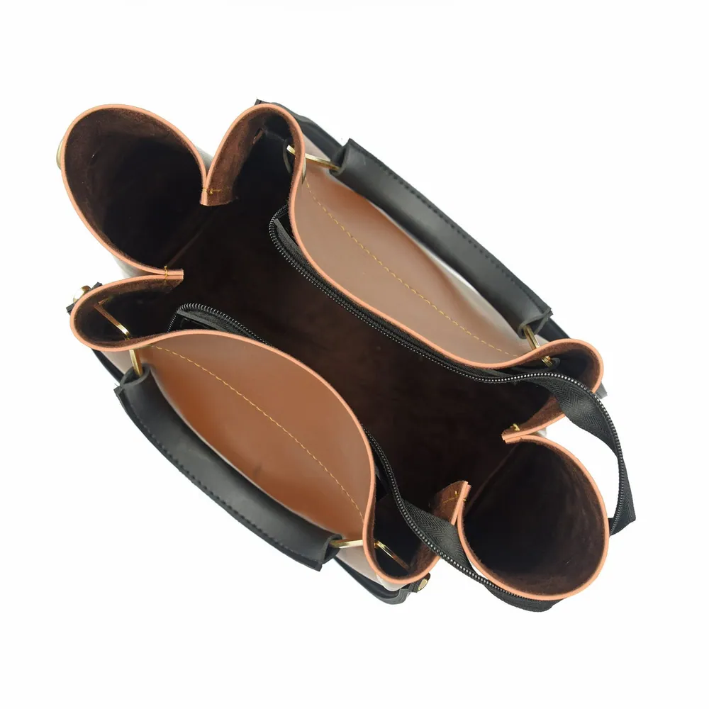 Quaint Top Handle Tote Bag - Brown, view 6