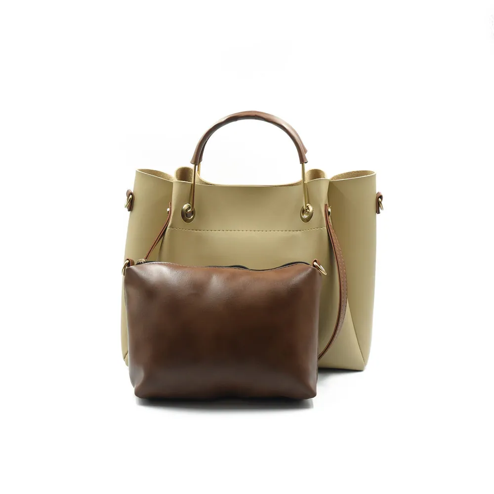 Quaint Top Handle Tote Bag - Skin Beige, view 2