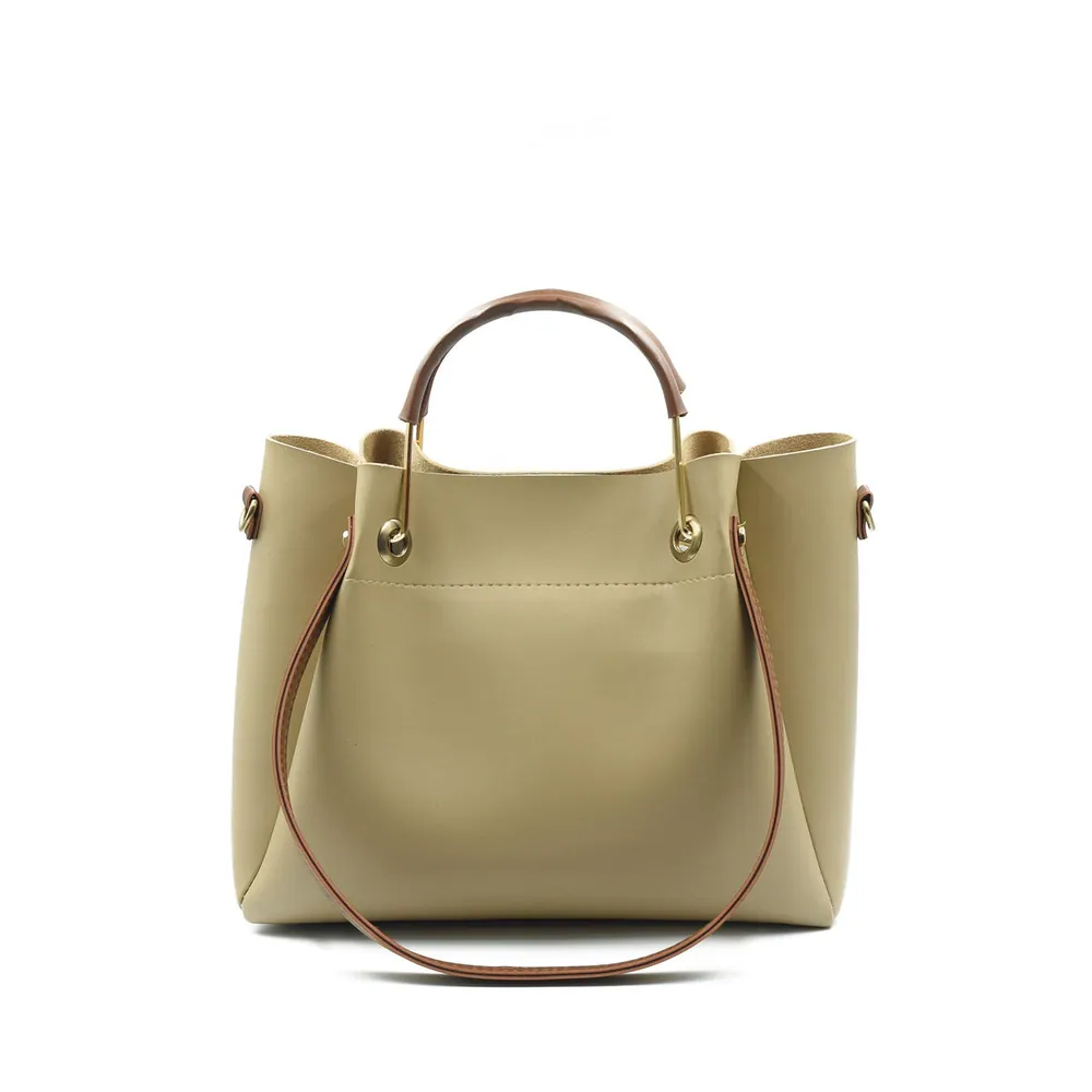 Quaint Top Handle Tote Bag - Skin Beige, view 3