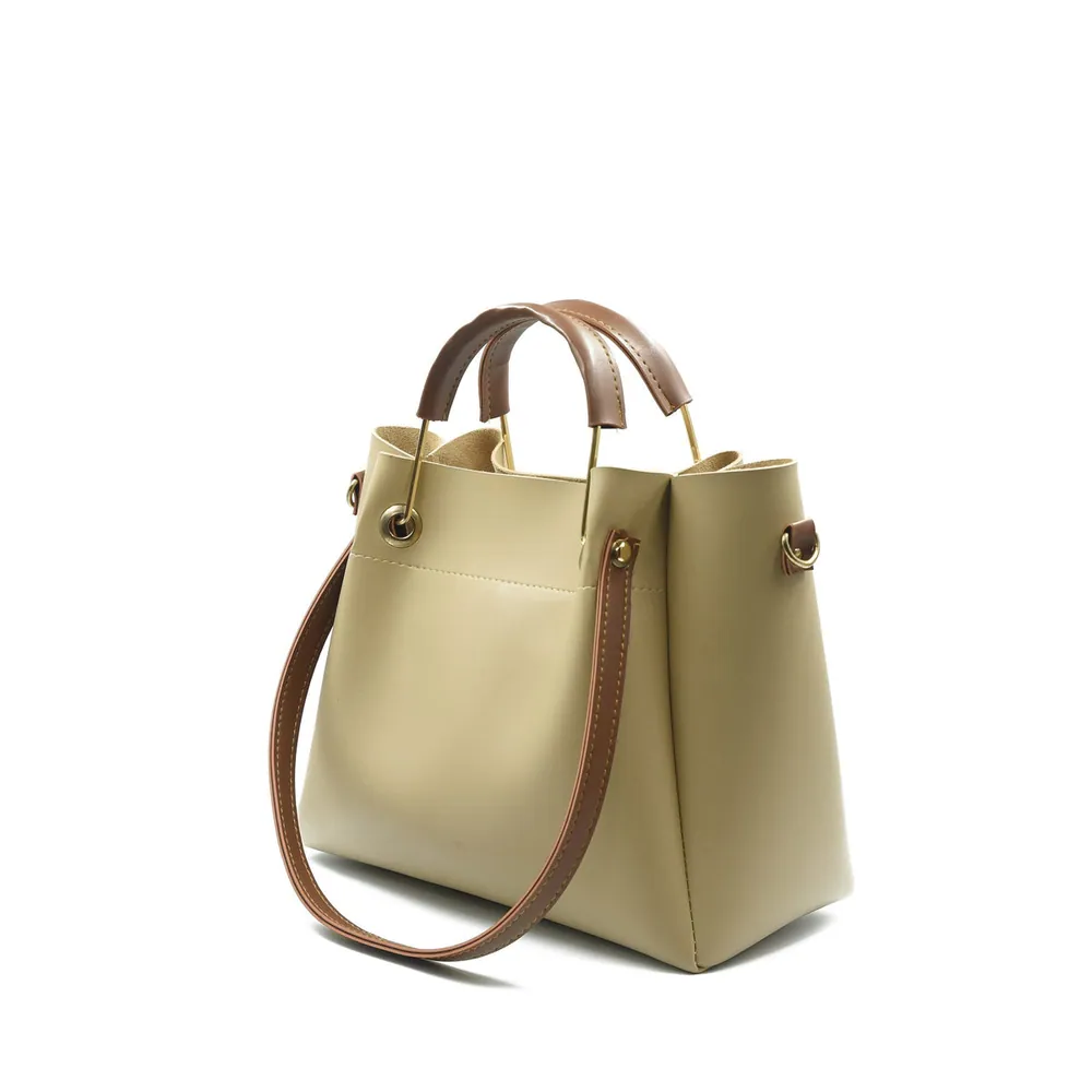 Quaint Top Handle Tote Bag - Skin Beige, view 4