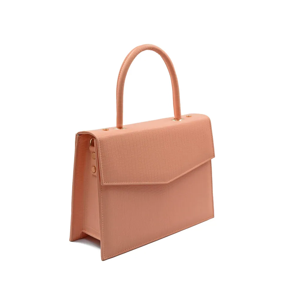Statique Handbag For Women - Peach, view 3