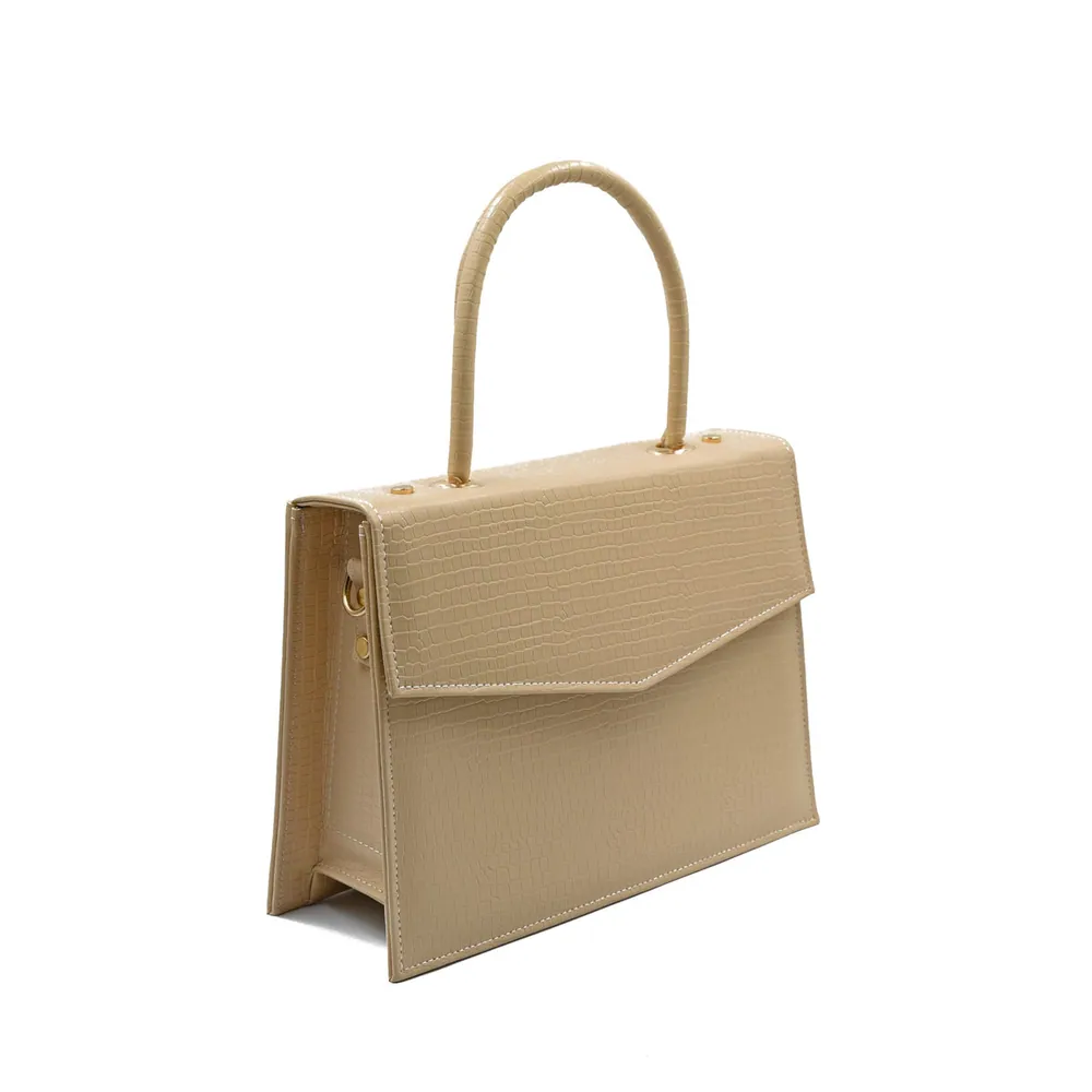 Statique Handbag For Women - Skin Beige, view 3