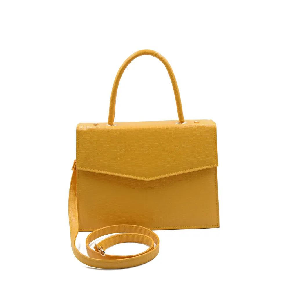 Statique Handbag For Women - Yellow, view 2