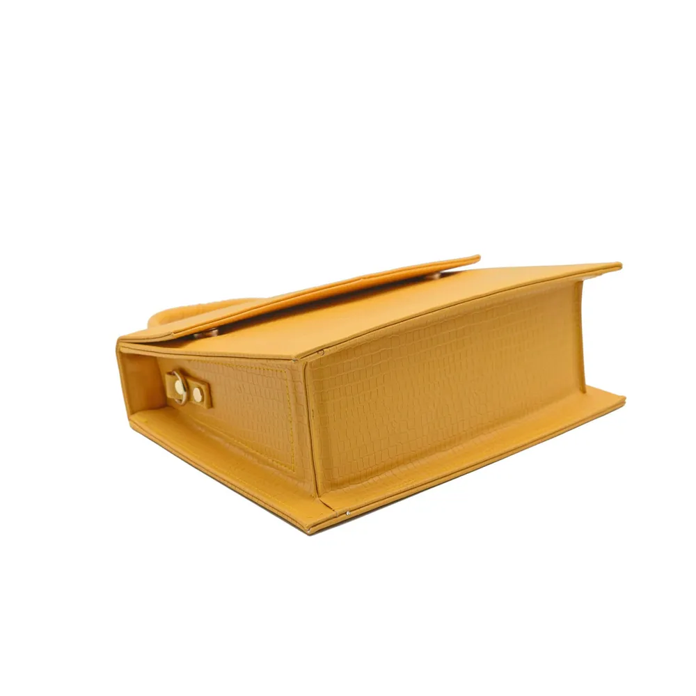 Statique Handbag For Women - Yellow, view 4