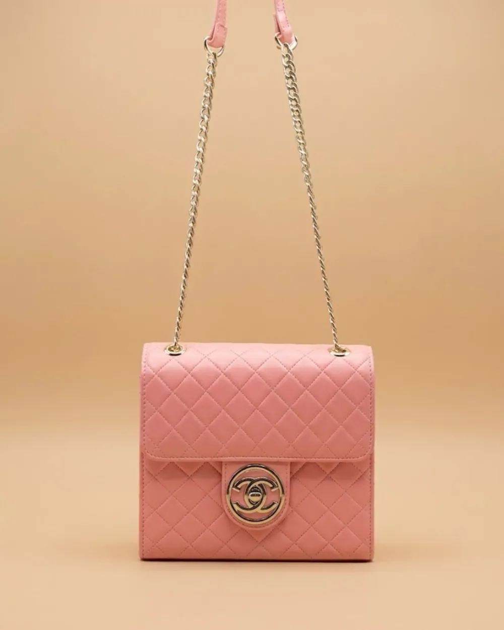 Trendy Chain Stylish Bag Pink, view 1