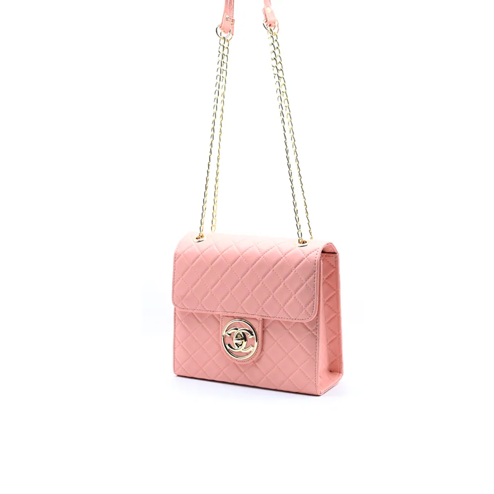 Trendy Chain Stylish Bag Pink, view 3