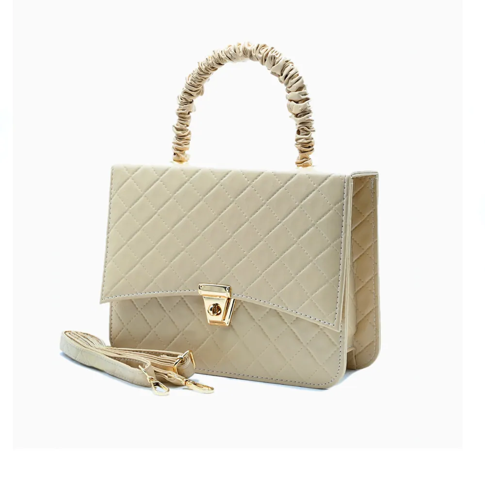 Bella Quilta Tote Bag Beige, view 3