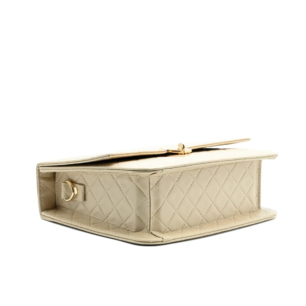 Bella Quilta Tote Bag Beige, view 4