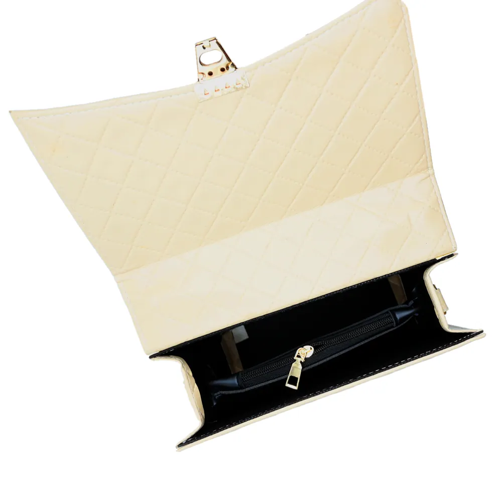 Bella Quilta Tote Bag Beige, view 5