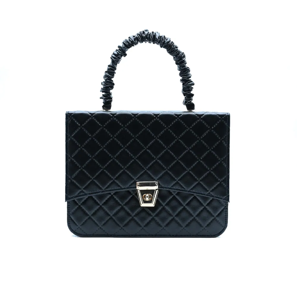 Bella Quilta Tote Bag Black, view 2