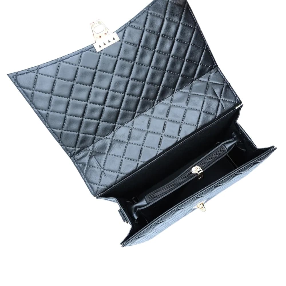 Bella Quilta Tote Bag Black, view 5