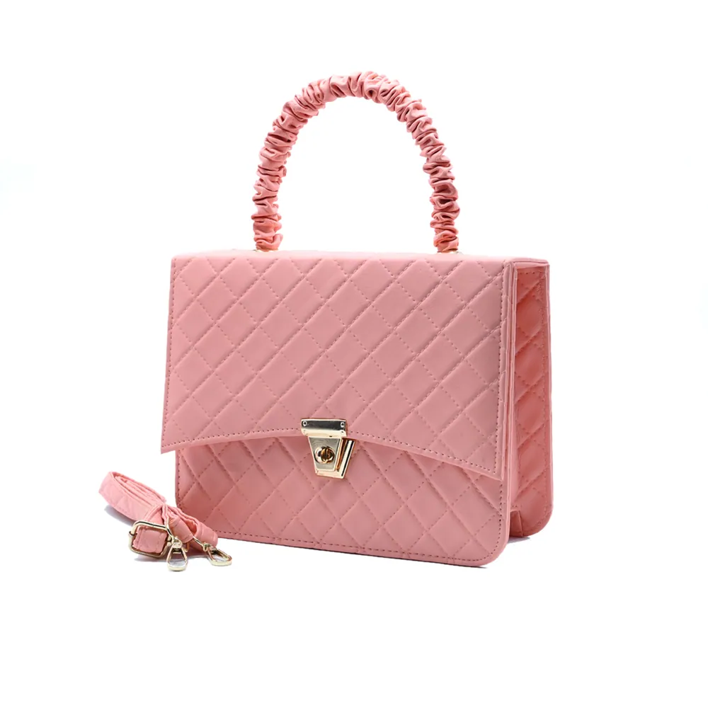 Bella Quilta Tote Bag Pink, view 3