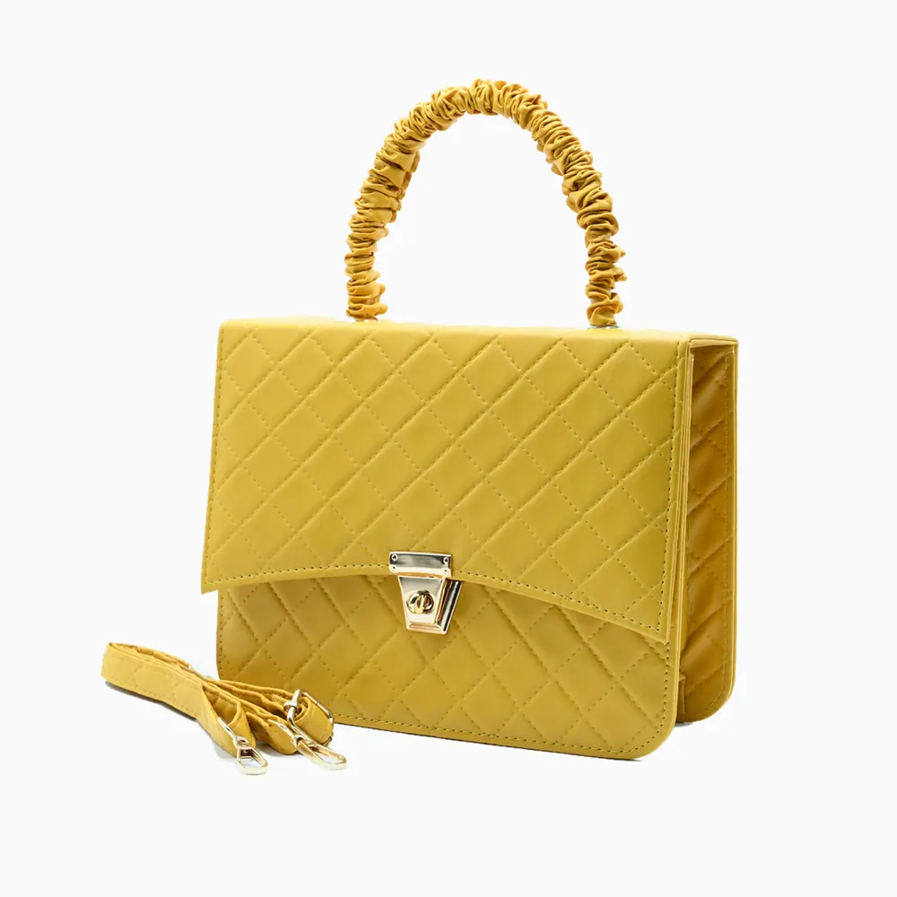 Bella Quilta Tote Bag Yellow, view 4