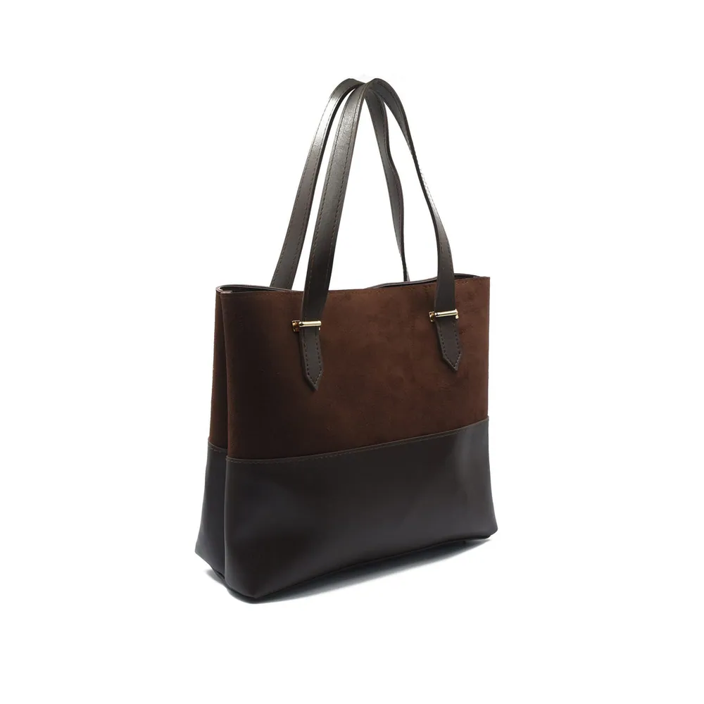 ClassiCarry Tote Bag - Dark Brown, view 3