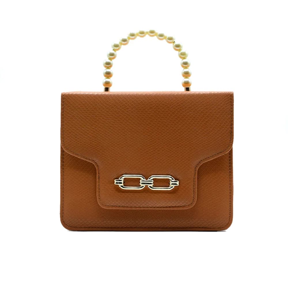 Lustre Pearl Tote – Chic Tang Handbag with Pearl Handle, view 2