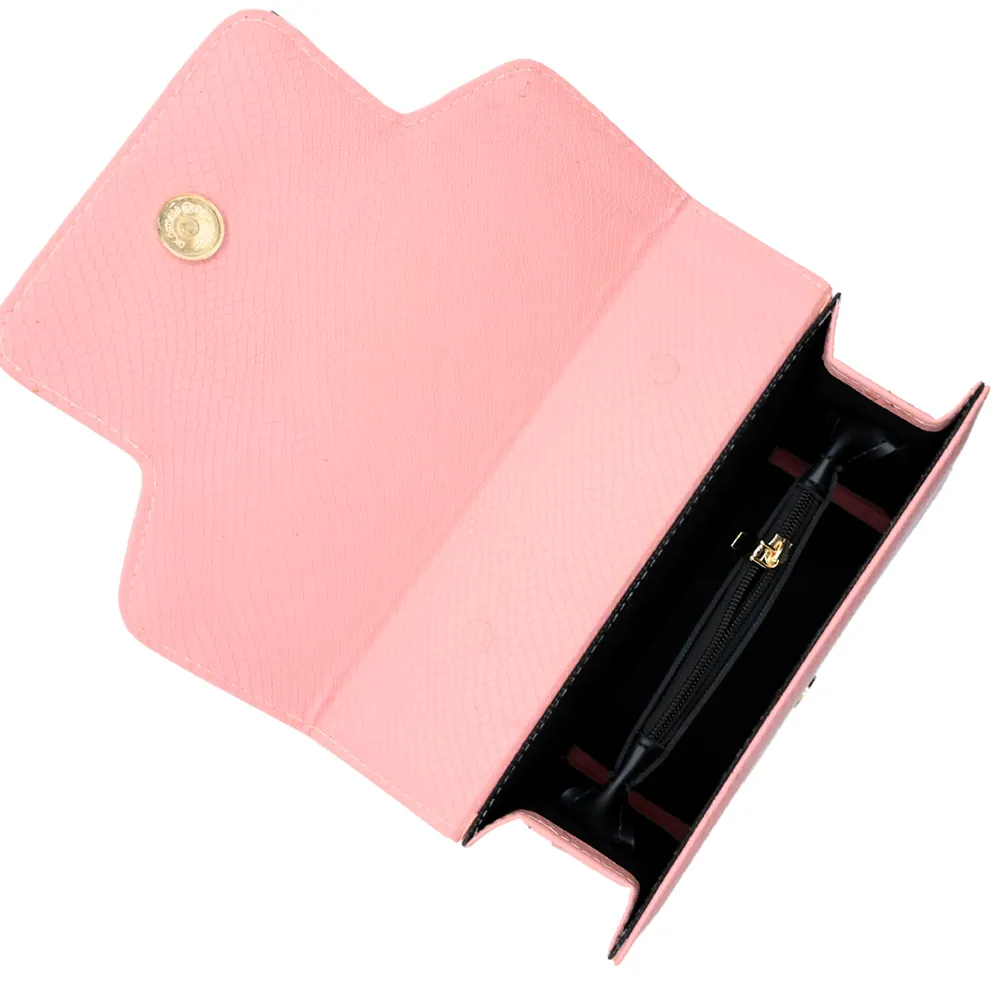 Lustre Pearl Tote – Elegant Pink Handbag with Pearl Handle, view 4