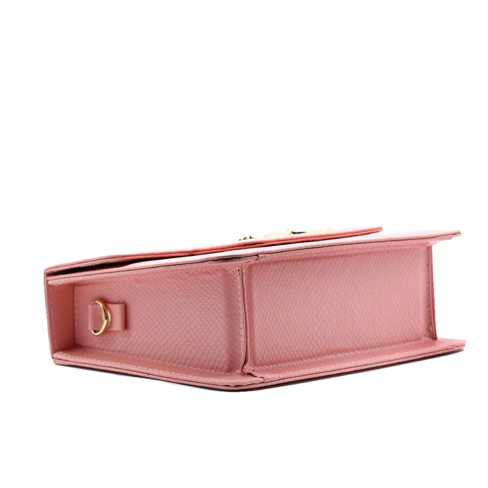 Lustre Pearl Tote – Elegant Pink Handbag with Pearl Handle, view 5