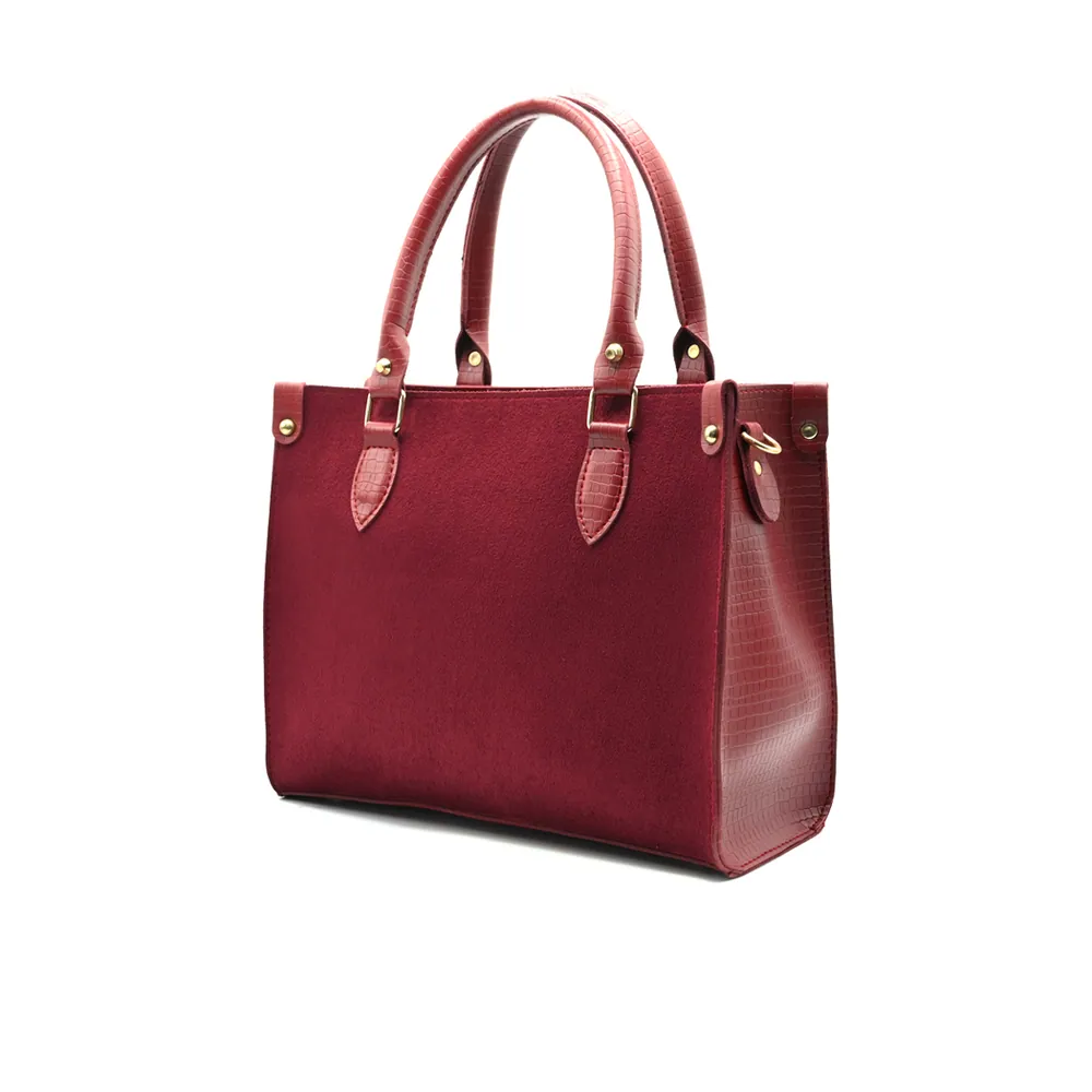 Maroon Hobo Handbag for Women, view 3