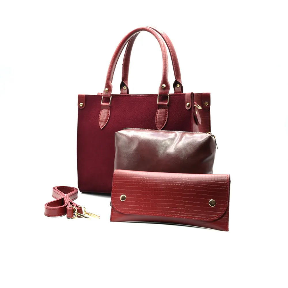 Maroon Hobo Handbag for Women, view 4