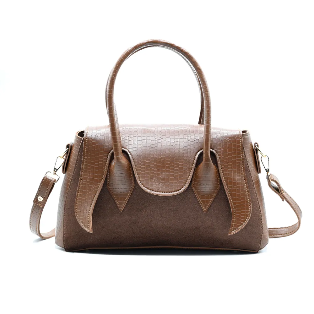 Seren Tote Satchel Handbag for Women – Brown, view 2